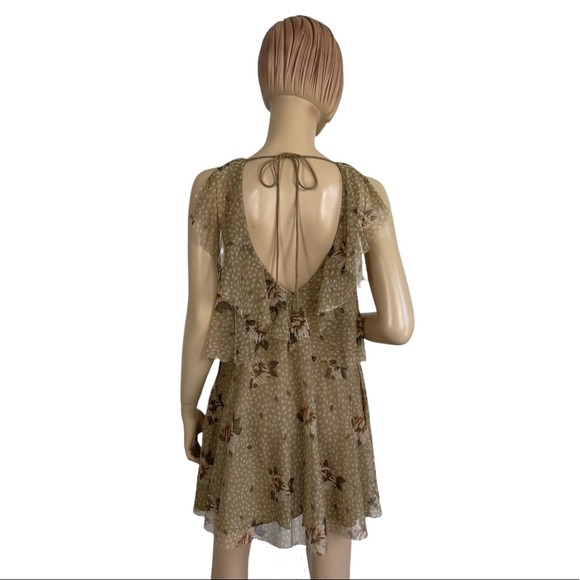 Urban Outfitters Kimchi Blue Mickie Floral Twofer Swing Mini Dress 0 - Picture 8 of 11